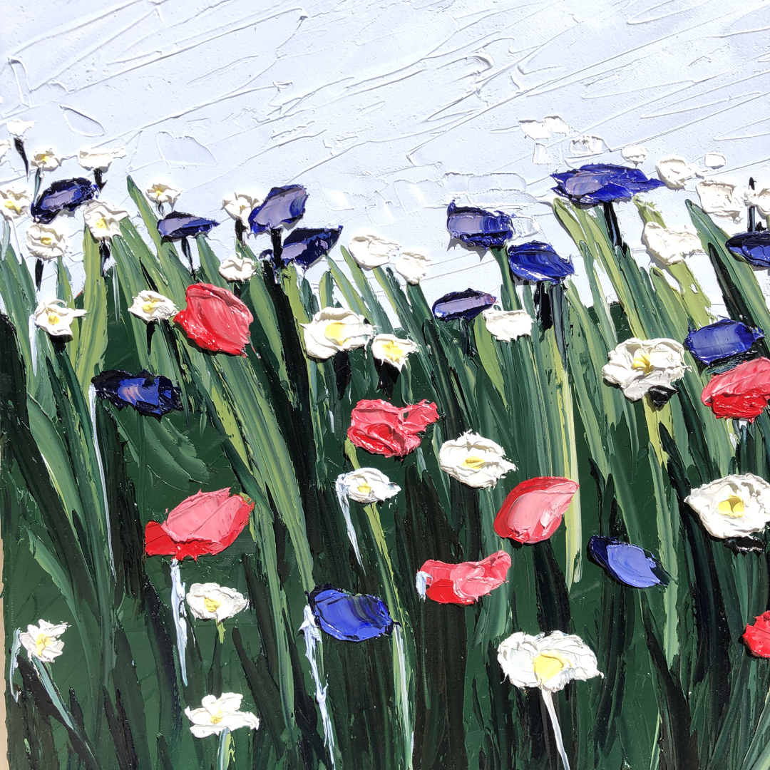 Breezy Blooms, 24" X 48"