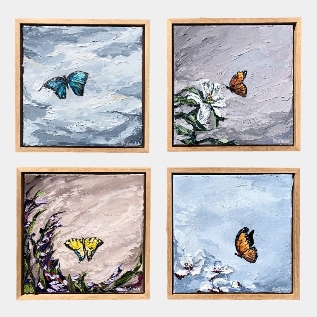 Set of Four Butterfly Greeting Cards